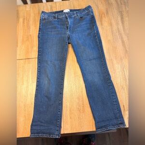 Goodthreads Women's Straight Leg Crop Jeans in Deep Blue